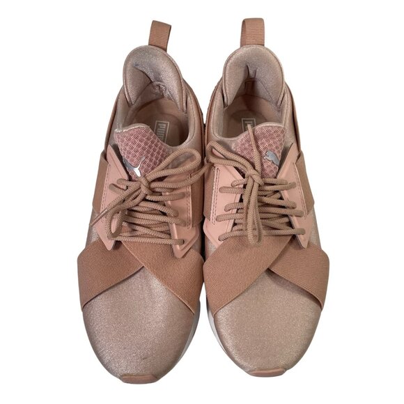 Puma Muse Satin EP Walking Shoes Womens 9 Pink Peach Running Athletic Sneakers - Picture 3 of 10